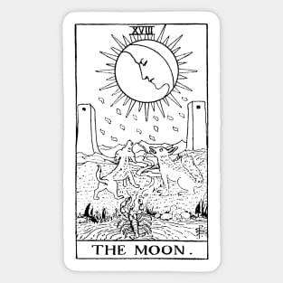 Moon Tarot in black Sticker